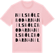 Pink Cotton t-shirt med Nilsbölebodarna ordlek t-shirt