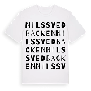Nilssvedbacken ordlek t-shirt – ekologisk bomull t-shirt från Pinshirt