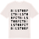 Vintage White t-shirt med Nilstorpet ordlek t-shirt