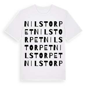 Nilstorpet ordlek t-shirt – ekologisk bomull t-shirt från Pinshirt