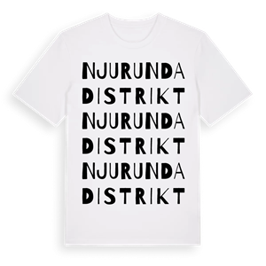 Njurunda distrikt ordlek t-shirt – ekologisk bomull t-shirt från Pinshirt