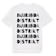 White t-shirt med Njurunda Distrikt ordlek t-shirt