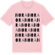 Pink Cotton t-shirt med Nora ordlek t-shirt