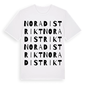 Nora distrikt ordlek t-shirt – ekologisk bomull t-shirt från Pinshirt