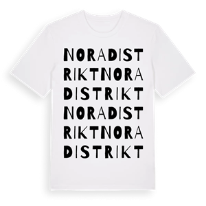 Nora distrikt ordlek t-shirt – ekologisk bomull t-shirt från Pinshirt