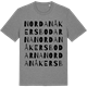Mid Heather Gray t-shirt med Nordanåkersbodarna ordlek t-shirt