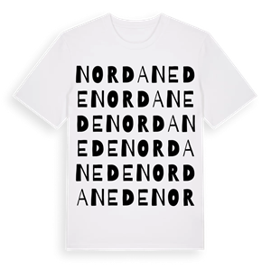 Nordanede ordlek t-shirt – ekologisk bomull t-shirt från Pinshirt