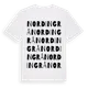 White t-shirt med Nordingrå ordlek t-shirt
