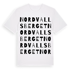 Nordvallsberget ordlek t-shirt – ekologisk bomull t-shirt från Pinshirt