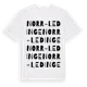 White t-shirt med Norr-Ledinge ordlek t-shirt