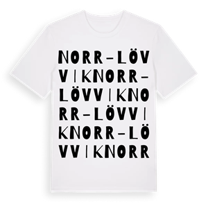 Norr-Lövvik ordlek t-shirt – ekologisk bomull t-shirt från Pinshirt