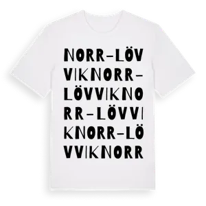 Norr-Lövvik ordlek t-shirt – ekologisk bomull t-shirt från Pinshirt