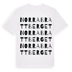 Norra Brattberget ordlek t-shirt – ekologisk bomull t-shirt från Pinshirt