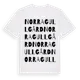 White t-shirt med Norra Gullgård ordlek t-shirt