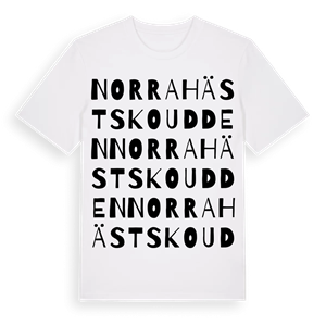 Norra Hästskoudden ordlek t-shirt – ekologisk bomull t-shirt från Pinshirt