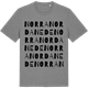 Mid Heather Gray t-shirt med Norra Nordanede ordlek t-shirt