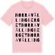 Pink Cotton t-shirt med Norra Vällingberget ordlek t-shirt