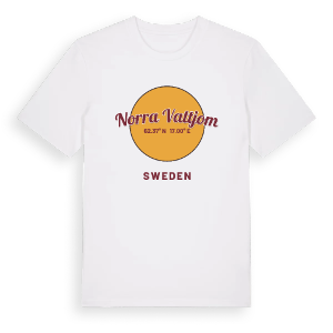 Norra Vattjom cirkel t-shirt – ekologisk bomull t-shirt från Pinshirt