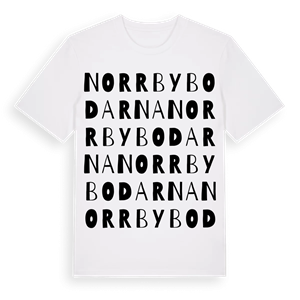 Norrbybodarna ordlek t-shirt – ekologisk bomull t-shirt från Pinshirt