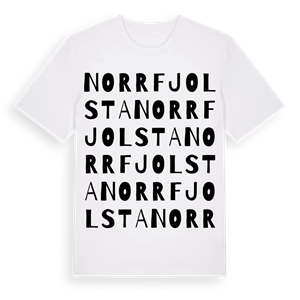 Norrfjolsta ordlek t-shirt – ekologisk bomull t-shirt från Pinshirt