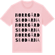 Pink Cotton t-shirt med Norrgårdsbodarna ordlek t-shirt