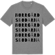 Mid Heather Gray t-shirt med Norrgårdsbodarna ordlek t-shirt