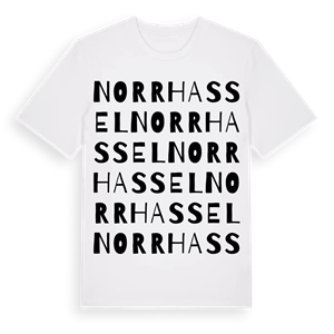 Norrhassel ordlek t-shirt – ekologisk bomull t-shirt från Pinshirt