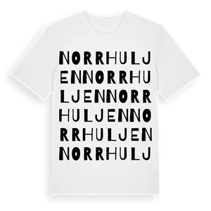 Norrhuljen ordlek t-shirt – ekologisk bomull t-shirt från Pinshirt