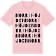 Pink Cotton t-shirt med Norrihöjden ordlek t-shirt