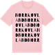 Pink Cotton t-shirt med Norrkovland ordlek t-shirt