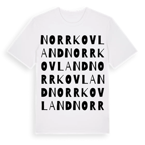 Norrkovland ordlek t-shirt – ekologisk bomull t-shirt från Pinshirt