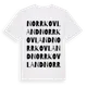 White t-shirt med Norrkovland ordlek t-shirt