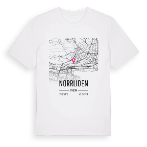 Norrliden karta t-shirt – ekologisk bomull t-shirt från Pinshirt