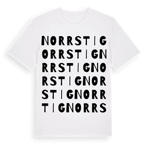 Norrstig ordlek t-shirt – ekologisk bomull t-shirt från Pinshirt