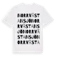 White t-shirt med Norrvästansjö ordlek t-shirt