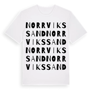 Norrvikssand ordlek t-shirt – ekologisk bomull t-shirt från Pinshirt