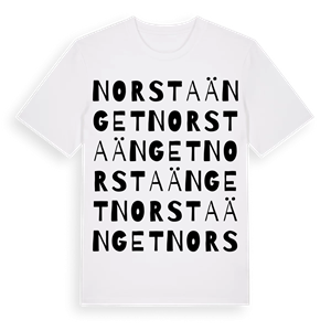 Norstaänget ordlek t-shirt – ekologisk bomull t-shirt från Pinshirt