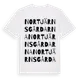 White t-shirt med Nortjärnsgårdarna ordlek t-shirt