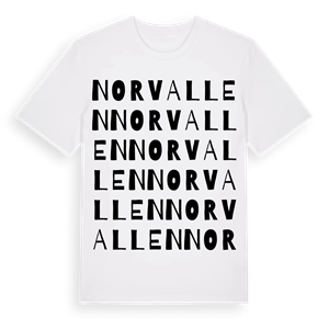 Norvallen ordlek t-shirt – ekologisk bomull t-shirt från Pinshirt