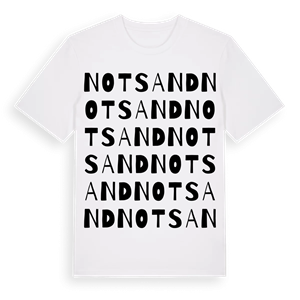 Notsand ordlek t-shirt – ekologisk bomull t-shirt från Pinshirt