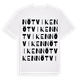 White t-shirt med Nötviken ordlek t-shirt