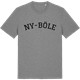 Mid Heather Gray t-shirt med Ny-Böle böjd t-shirt