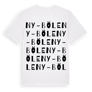 Ny-Böle ordlek t-shirt – ekologisk bomull t-shirt från Pinshirt