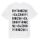 White t-shirt med Nyängesbacken ordlek t-shirt