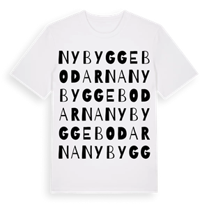 Nybyggebodarna ordlek t-shirt – ekologisk bomull t-shirt från Pinshirt