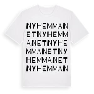 Nyhemmanet ordlek t-shirt – ekologisk bomull t-shirt från Pinshirt