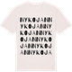 Vintage White t-shirt med Nykojan ordlek t-shirt