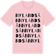 Pink Cotton t-shirt med Nylandsån ordlek t-shirt