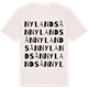 Vintage White t-shirt med Nylandsån ordlek t-shirt
