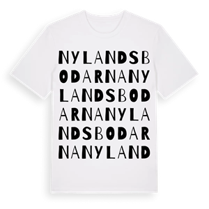 Nylandsbodarna ordlek t-shirt – ekologisk bomull t-shirt från Pinshirt